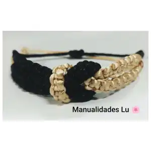 Pulsera macramé tejida una dentro de otra. p23B miniatura 3