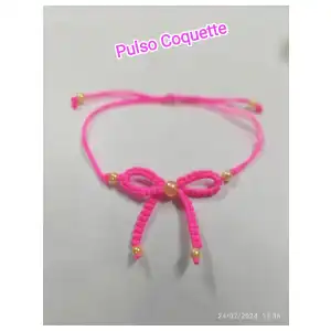 Pulsera macramé con lazo coquette. p58N miniatura 1