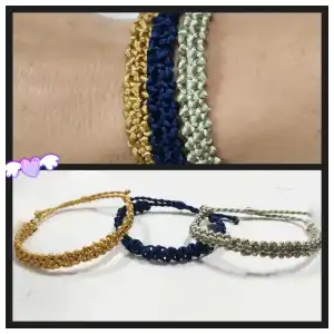 Pulsera macramé tejida en espina. p43N miniatura 1