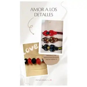Pulsera macramé tejida con cristales swarovski. p23N miniatura 1