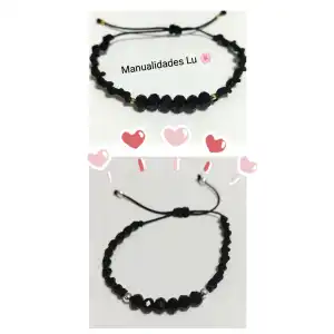 Pulsera macramé tejida con cristales swarovski. p23N miniatura 2