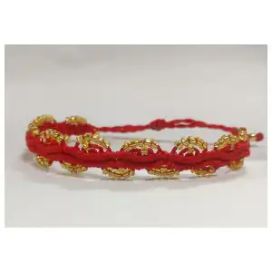 Pulsera macramé tejida en forma sinuosa. p34B miniatura 1