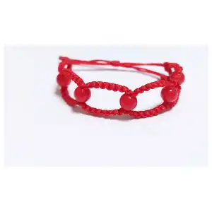 Pulsera macramé tejida en forma de cadenas. p44N miniatura 1