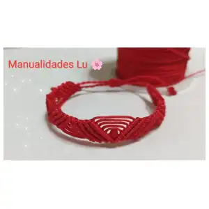 Pulsera macramé tejida de conchas y picos. p25B miniatura 4