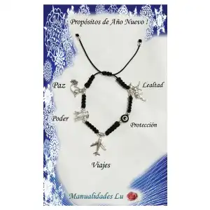 Pulsera macramé tejida propósitos de año nuevo. miniatura 2