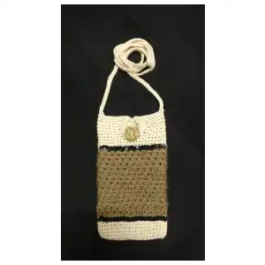 Portacelular tejido a crochet miniatura 4