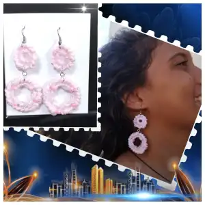 Aretes tejidos a crochet miniatura 7