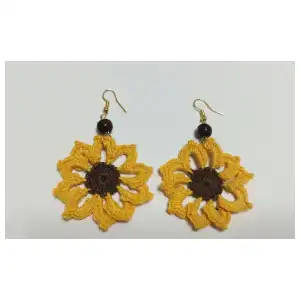 Aretes tejidos a crochet miniatura 9