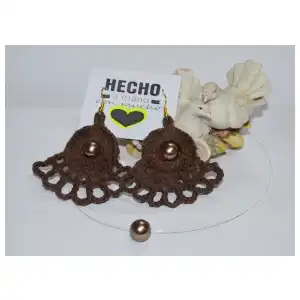 Aretes tejidos a crochet miniatura 2