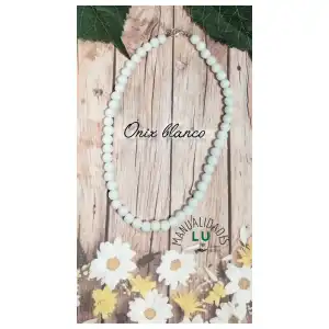 Collar de ónix blanco miniatura 1