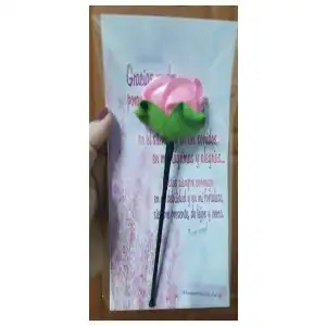 Rosa con poema para las madres miniatura 3