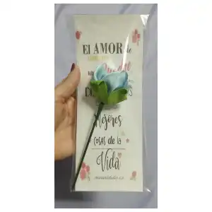 Rosa con poema para las madres miniatura 2