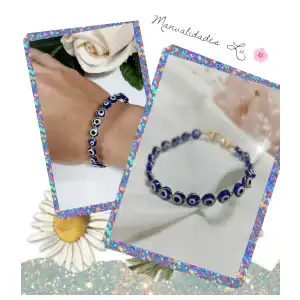 Pulsera de alambre con ojos turcos. #68 A miniatura 1