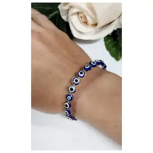 Pulsera de alambre con ojos turcos. #68 A miniatura 3