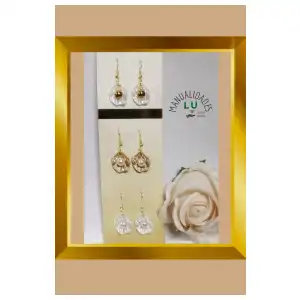 Par de aretes con ostras. #82A miniatura 1