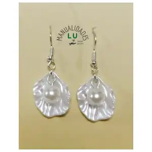 Par de aretes con ostras. #82A miniatura 3