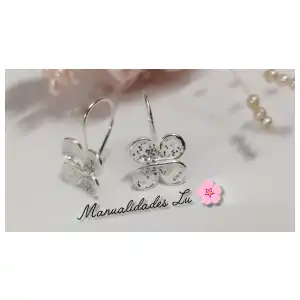 Par de aretes mariposa rellena. #81A miniatura 2