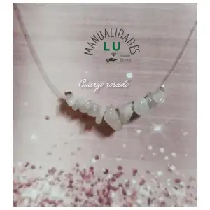 Collar invisible de chips semipreciosas. (#104A) miniatura 6